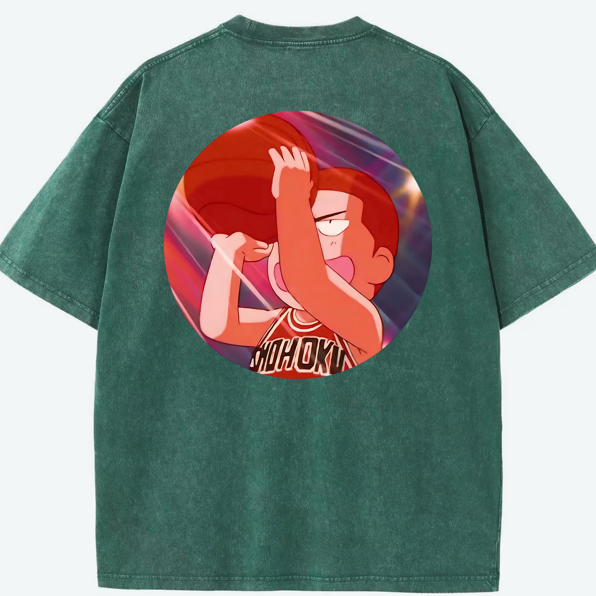 （画像用） SLAM DUNK／スラムダンク 綿100% ヴィンテージ風 半袖Tシャツ（背面プリント）